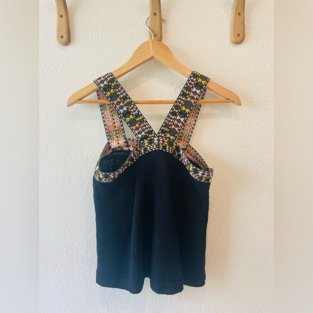 Madewell Black Embroidered Swing Sweater Tank Size XS - Picture 2 of 4